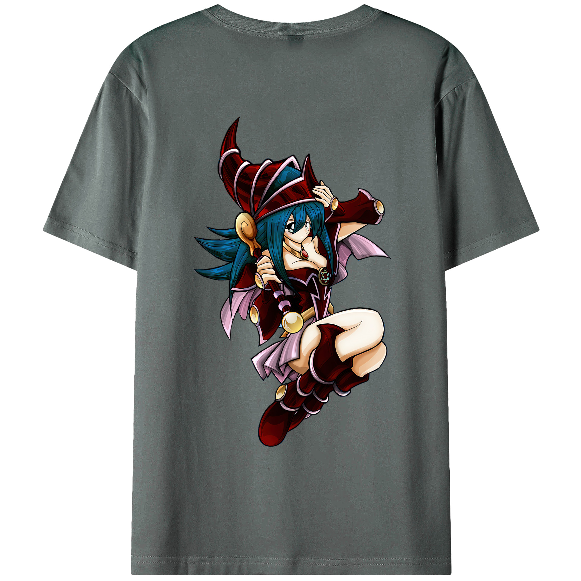 （画像用） 遊☆戯☆王 Yu-Gi-Oh! 綿100％ メンズ半袖Tシャツ（バックプリント） 通気性